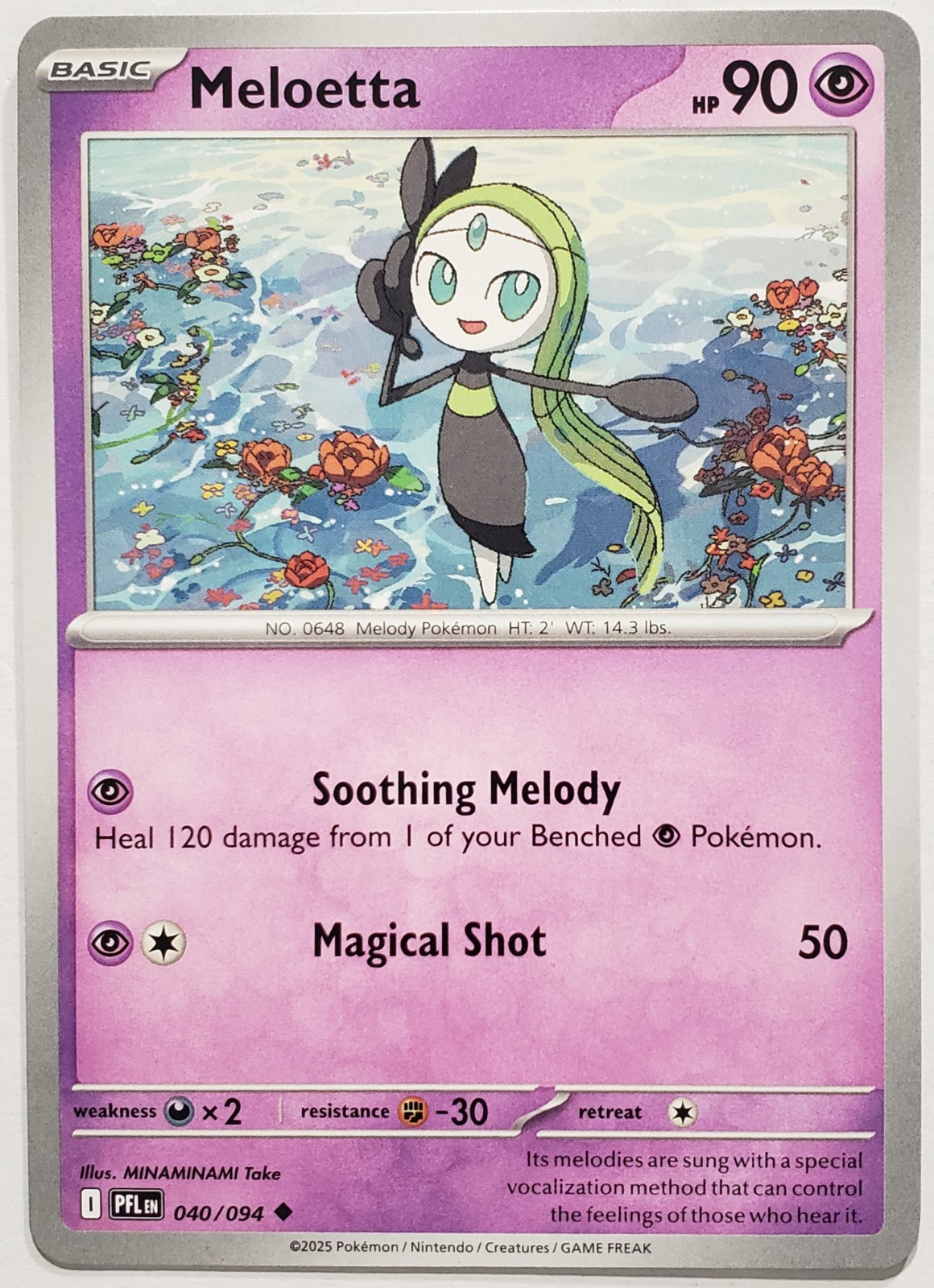 Meloetta 040/094 NM / M - Phantasmal Flames Pokemon Card - $2 Combined Shipping