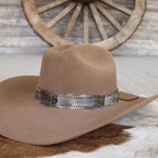 Feather Hat Band for Western Cowboy Hats, Fits All Styles - Arikara