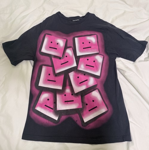 Acne Studios, Acne Studios Patch Face Multilogo Men’s Short Sleeve T Shirt Size S