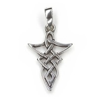 KettenanhäNger Keltischer Knoten 925 Silber Oxidiert 2,8Cm AnhäNger Amulett