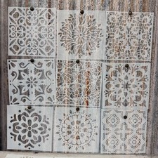 Decorative Tile Stencils With Intricate Patterns Ideal For Reusable Durable