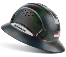 GREEN DEVIL Full Brim Hard Hat Vented Construction Safety Helmet OSHA Approve