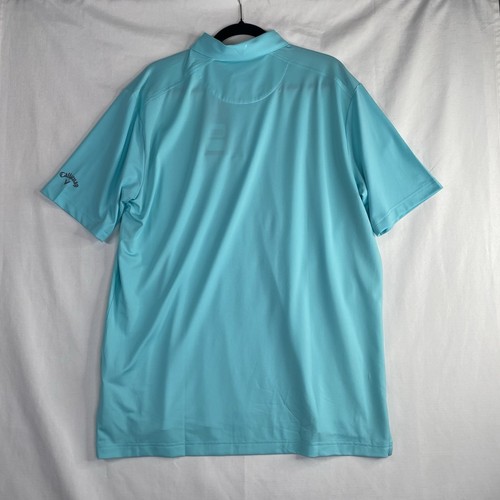Callaway Herren Large Cooling Micro Hex Golf Poloshirt feuchtigkeitsableitend UPF 50 blau - Bild 3 von 13