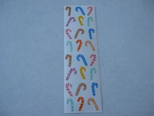 Vtg Mrs. Grossman's Tiny Candy Canes . Christmas Stickers . I only have one!