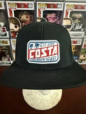 Costa Del Mar Fishing Flat Bill Snapback Hat / Cap - Black
