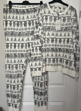 Women’s Next Hamish The Highland Cow Fair Isle Pyjamas Size XL Tall 20-22 New
