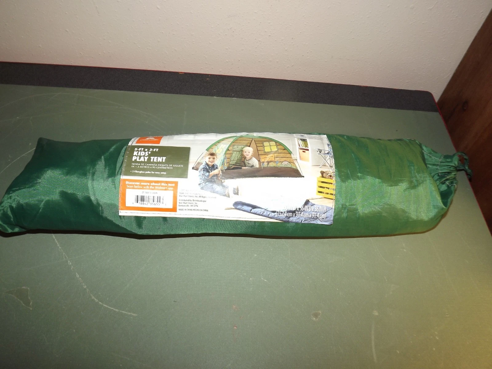 2017 Wal-Mart Ozark Trail 5'x3' Kids Play Tent "Cabin"
