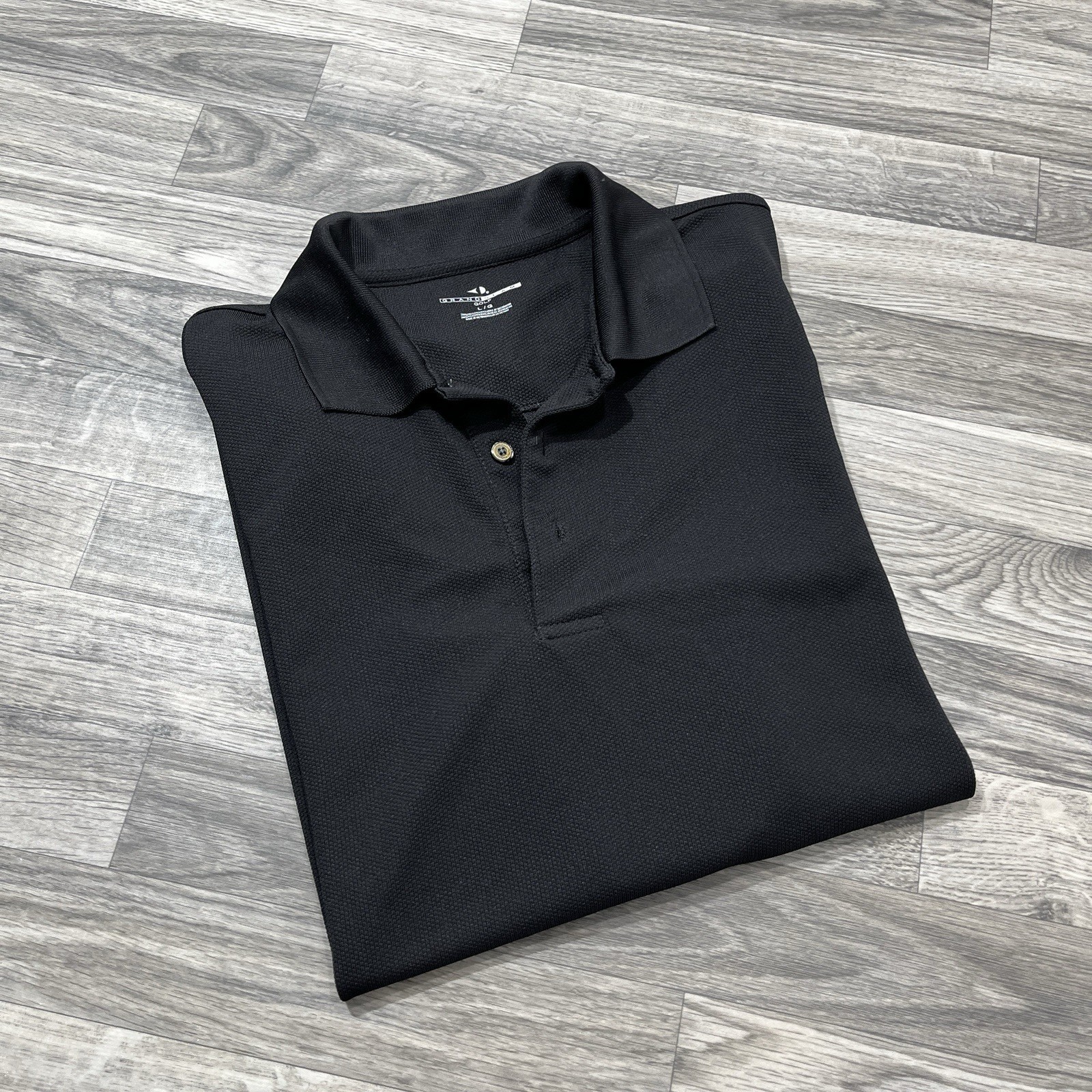 Men’s Shirt Grand Slam Performance Polo Shirt Black Size Large Golf Shirt
