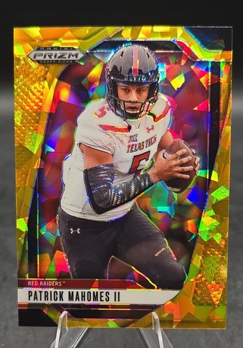 2025 Panini Prizm Draft Picks - Patrick Mahomes II #198 Gold Ice Prizm D1