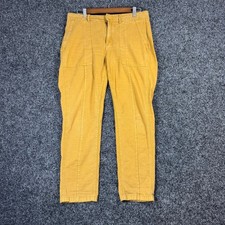 Anthropologie The Wanderer Mustard Yellow Corduroy Pants Women's Size 29