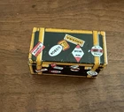 Marx Vintage Tin Litho Travel Steamer Trunk Luggage With Decals