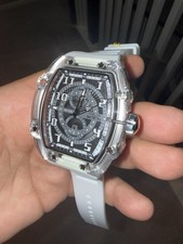 🔥 NEW!! Invicta Racing CYCLONE Men's PODIUM WATCH 48.5mm Smoke Gray White 48447