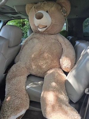Hugfun Int'l 53'' Beige Jumbo Teddy Bear Soft Plush LifeSize Giant Stuffed Animal