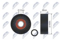 NTY RNK-BM-007 Spannrolle, Keilrippenriemen FüR BMW