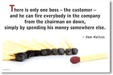 There Is Only One Boss - The Customer - NEW Motivational Classroom POSTER