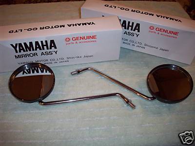 OEM YAMAHA MIRROR SET DT125 DT175 DT250 DT400 XT500 DT XT 125 175 250 400 500 - Bild 11 von 12
