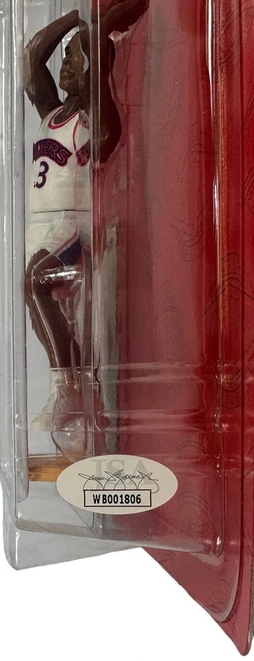 Figura de novato de alineación inicial firmada por Allen Iverson 76ers JSA Foto 2 de 3