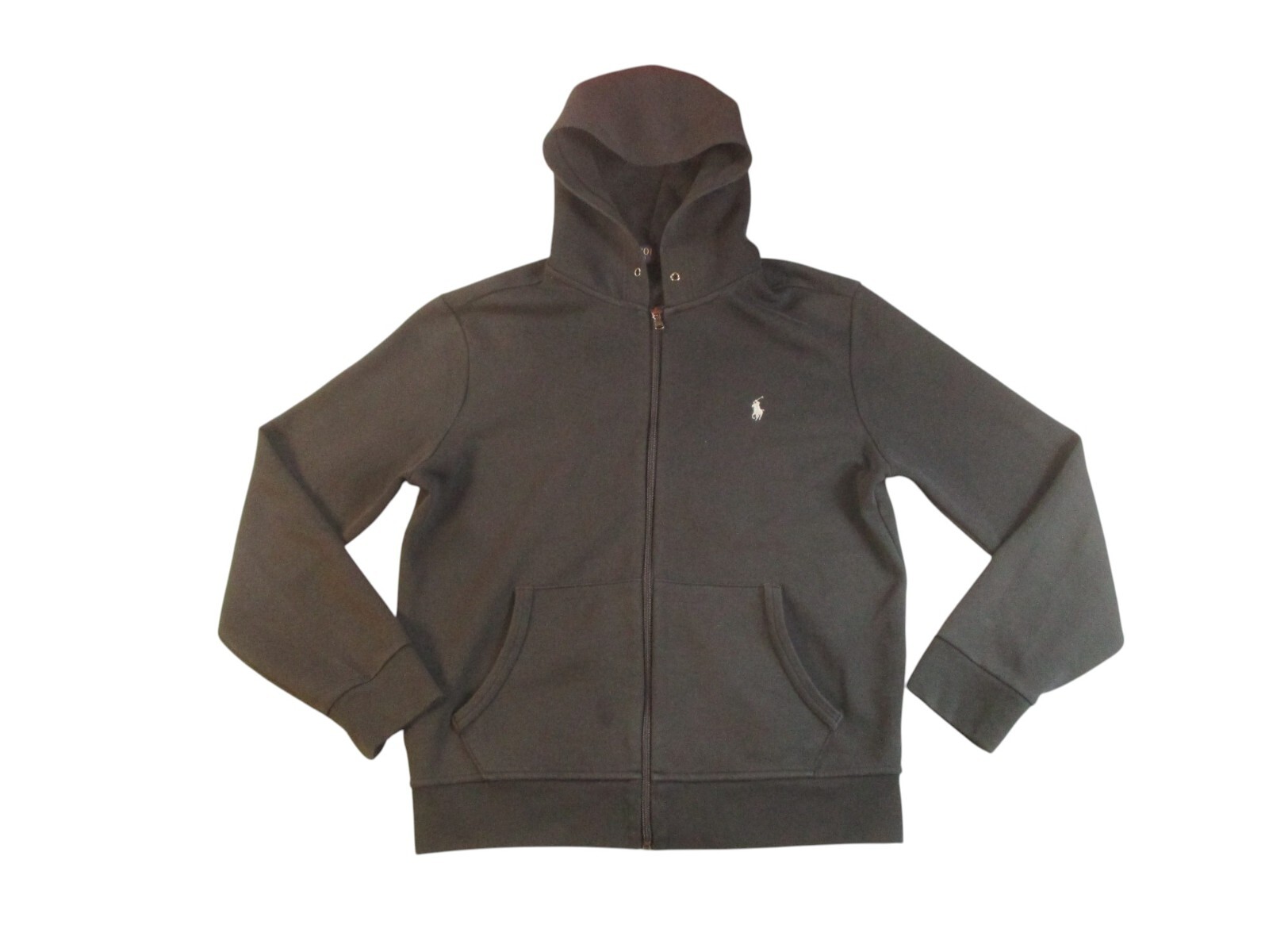 Polo Ralph Lauren atletica felpa con cappuccio donna media nera argento pony preppy