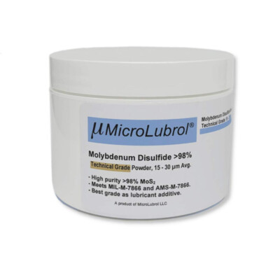 2 oz MicroLubrol Molybdenum Disulfide 98% Technical Grade Powder 3 - 4 µm Fisher