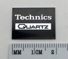 Technics Quartz Turntable Logo Badge For Dust Cover Custom Made Metal 20 x 15mm