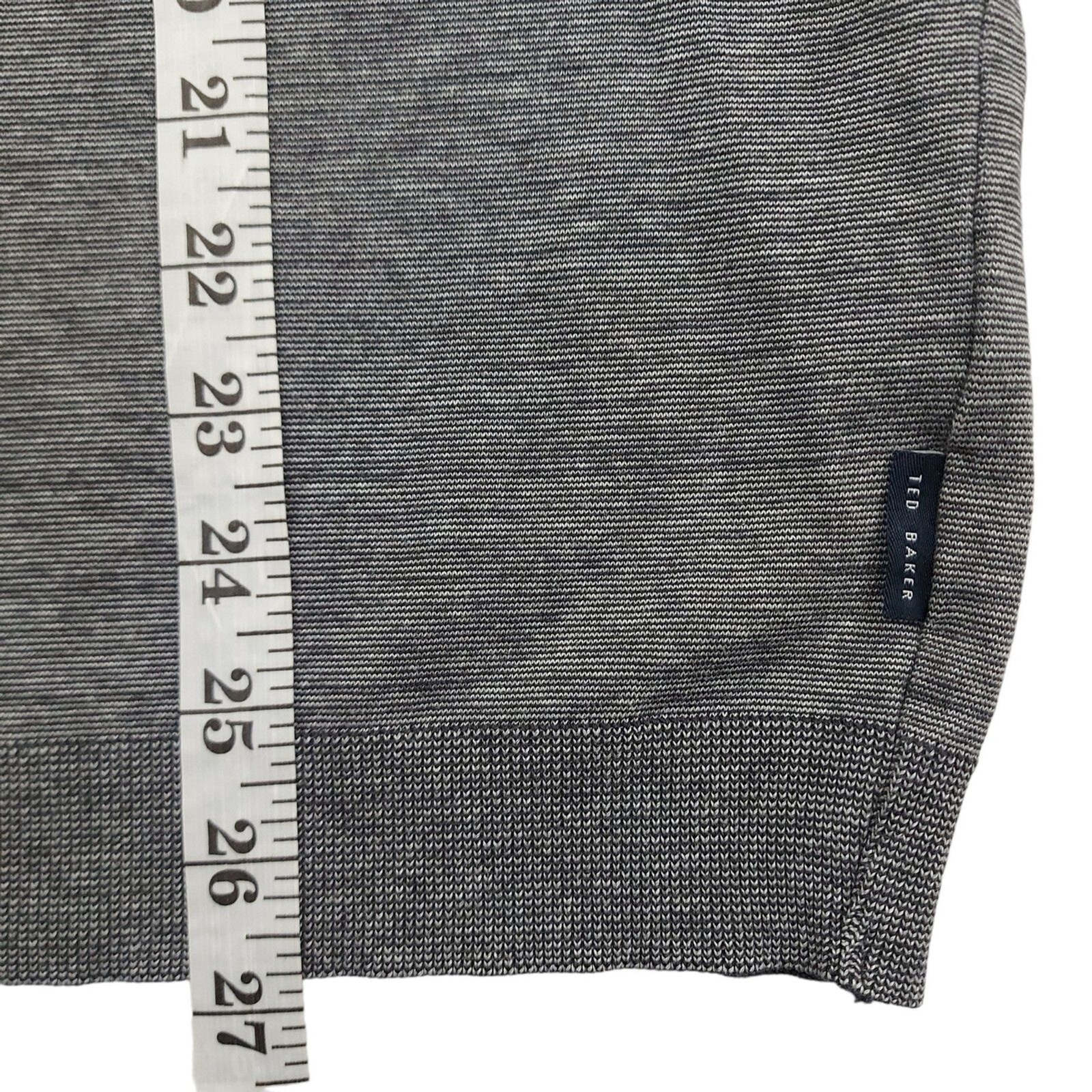 Ted Baker London Sweater Mens 6/L Gray Long Sleeve Crew Neck Pullover Golf