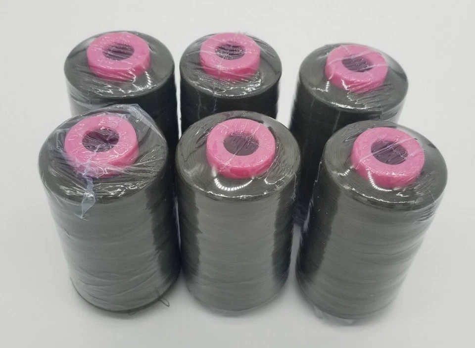 6 Big Spools Army Green Sewing Threads 6000 YARDS / Cone T27 S/2  Great Quality - Image 4 of 4