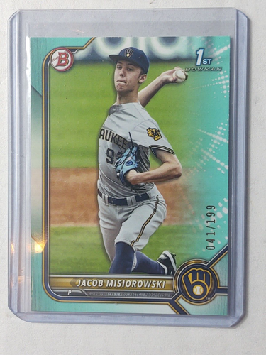 2022 Bowman Draft Aqua /199 Jacob Misiorowski #BD-132