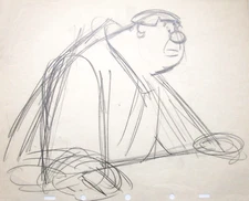 1942 WILLIE GIANT ORIGINAL PRODUCTION cel DRAWING  WALT DISNEY Mickey Mouse