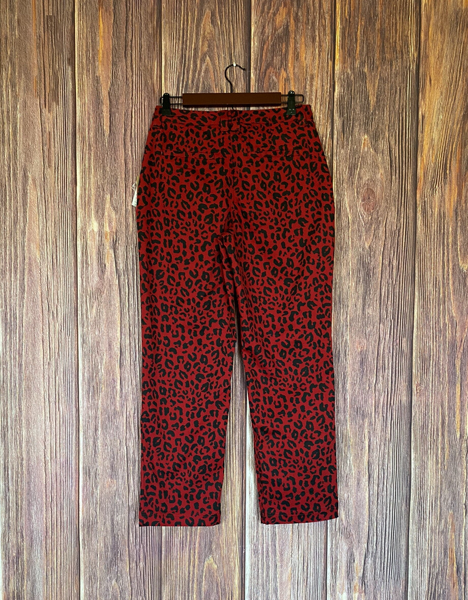 NWT Vans Red Leopard Chinos Women's Size 25 | eBay
