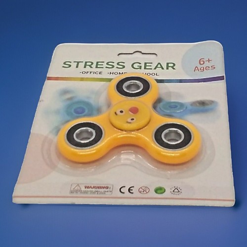 Yellow Flip Finger Spinner Kids Adults ADHD Anxiety Stress Relief Metal 3 in Toy - Picture 3 of 8
