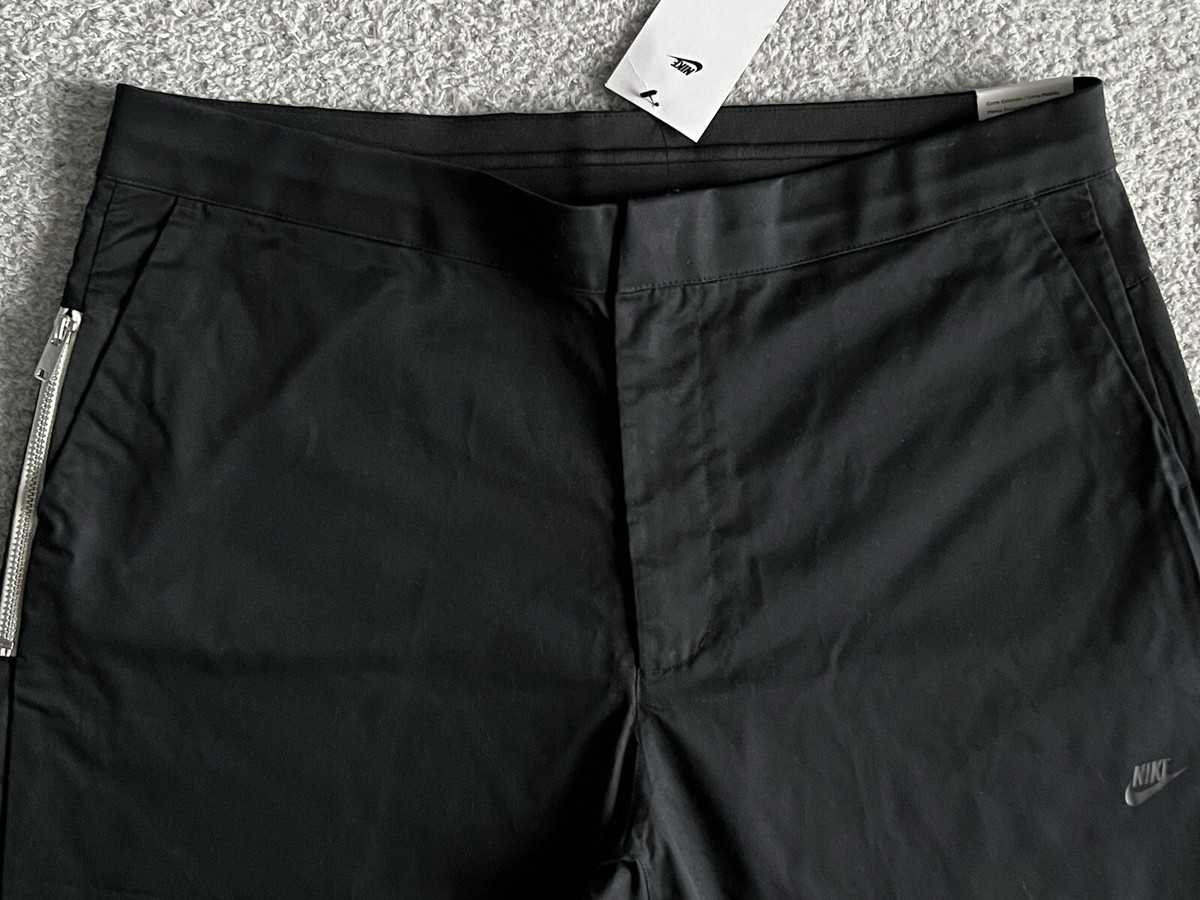 Nike Chino Pants Men's Sz 38 Black Utility Tapered Sneaker