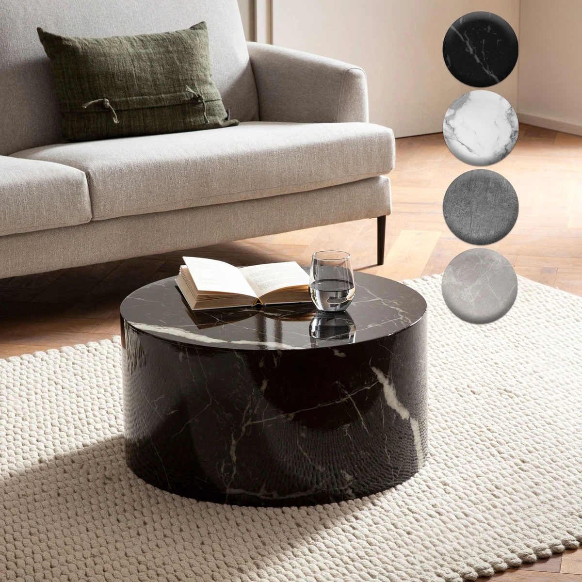 VAG Table Basse Sonoma Gris 55X55X36,5 Cm Bois D'Ingénierie