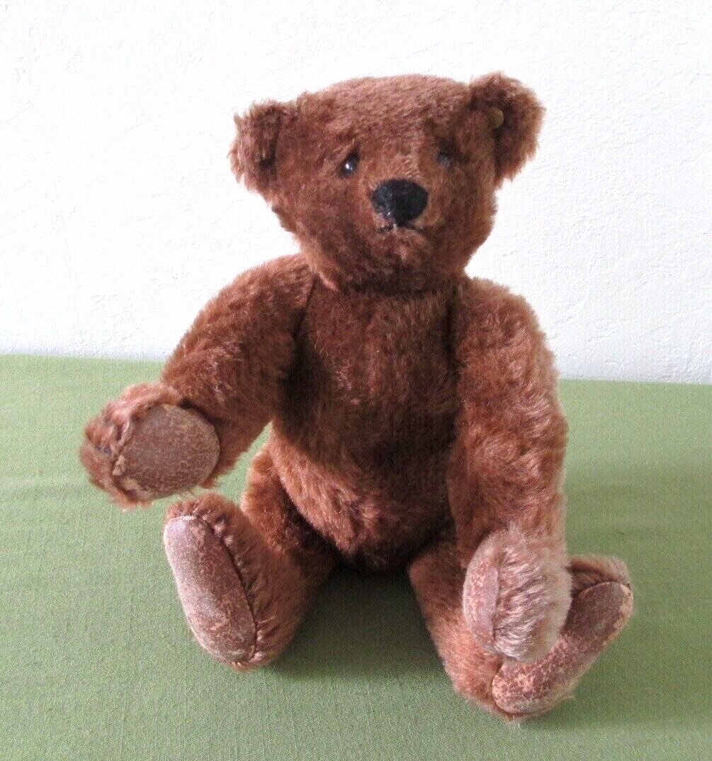 Vintage German Steiff Dark Brown Mohair Teddy long Foot Vintage German Steiff Dark Brown Mohair Teddy long Foot
