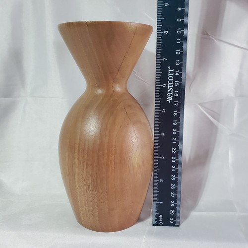 Vintage handgefertigte Holzvase 8 1/4" 1980er - Bild 8 von 8