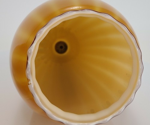 Antique 13 1/2" MCM Blown Glass Lamp Shades - Picture 7 of 11