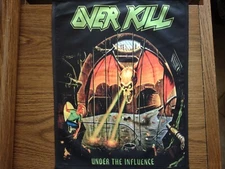 OVER KILL,UNDER THE INFLUENCE SEW ON SUBLIMATED LARGE BACK PATCH