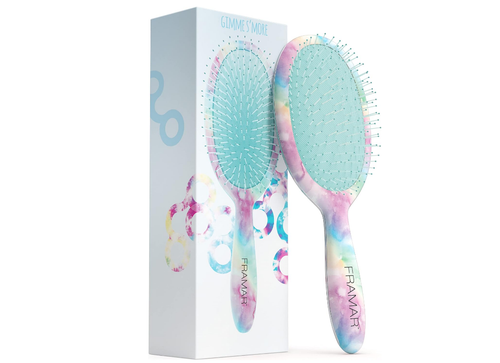 Framar Wet Hair Brush Detangler – Curly Women, Blue Tie Dye