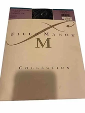 Field Manor Lycra Control Top Pantyhose Nylons Midnight Navy Style 958 Size B