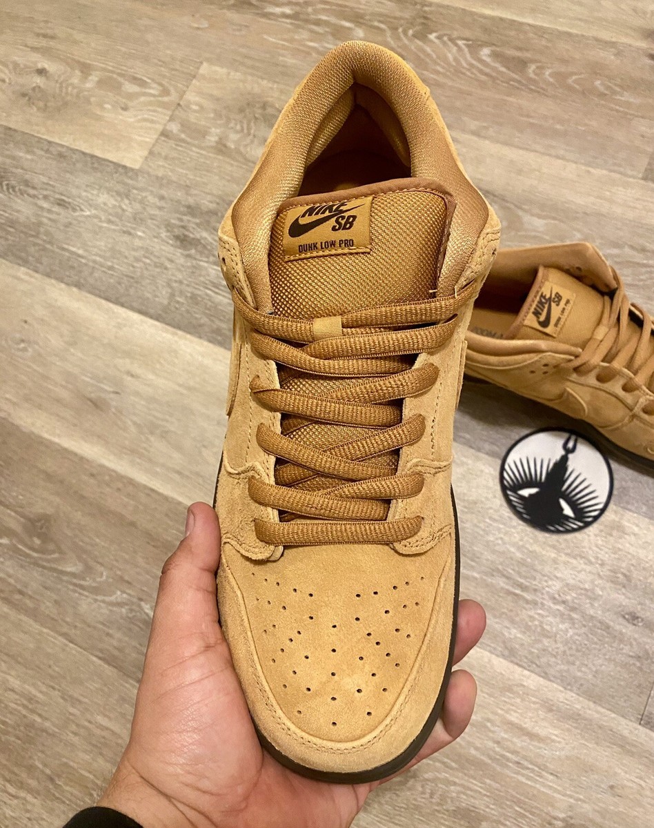 NIKE SB DUNK LOW PRO ”WHEAT MOCHA” Dunk Low Pro SB 'Wheat Mocha' - Nike - BQ6817 204 - flax