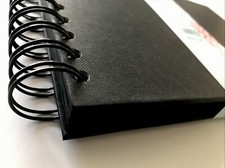 SEAWHITE BLACK CARD DISPLAY BOOK A5 HARDBACK 40 SHEETS PREMIUM 220gsm BLACK CARD
