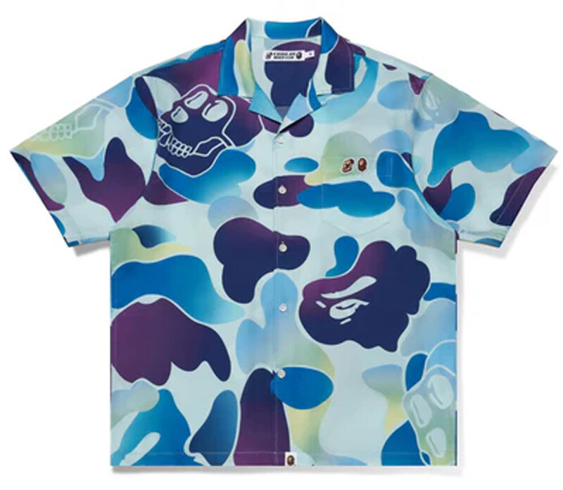 A BATHNIG APE Men's BAPE x BAYC SEASON 2 HAWAIIAN SHIRT Blue