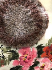 Vintage 80's Jennifer Moore Brown. 90 Mohair Hat Beret