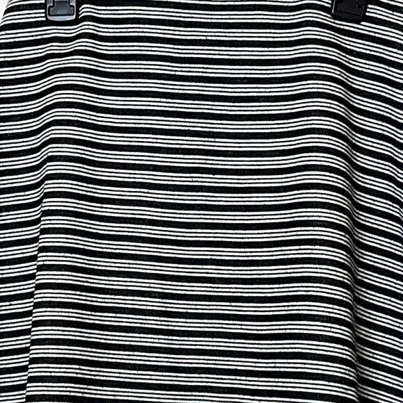 Zara black and cheap white striped skirt
