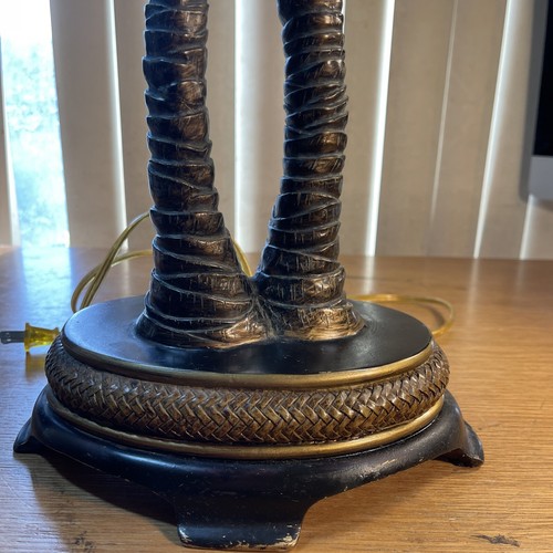 Vintage Palm Beach Hollywood Regency Doppel Palmenlampe - Bild 3 von 16