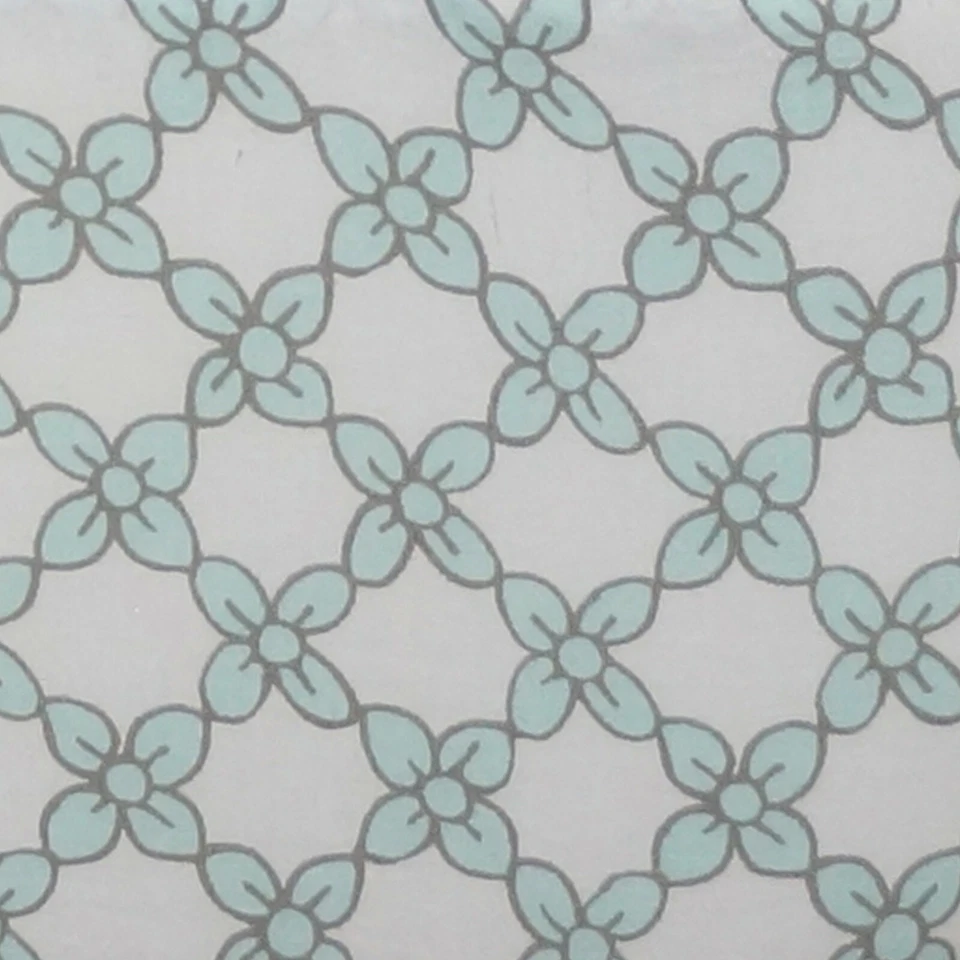 Bolso Cesta con Marco Bebé Niña Niño Floral Enrejado Medallón Aqua Azul Blanco Foto 4 de 4