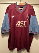 *XXL* 1997/98 Aston Villa Home Reebok Player Squad Signed Football Shirt