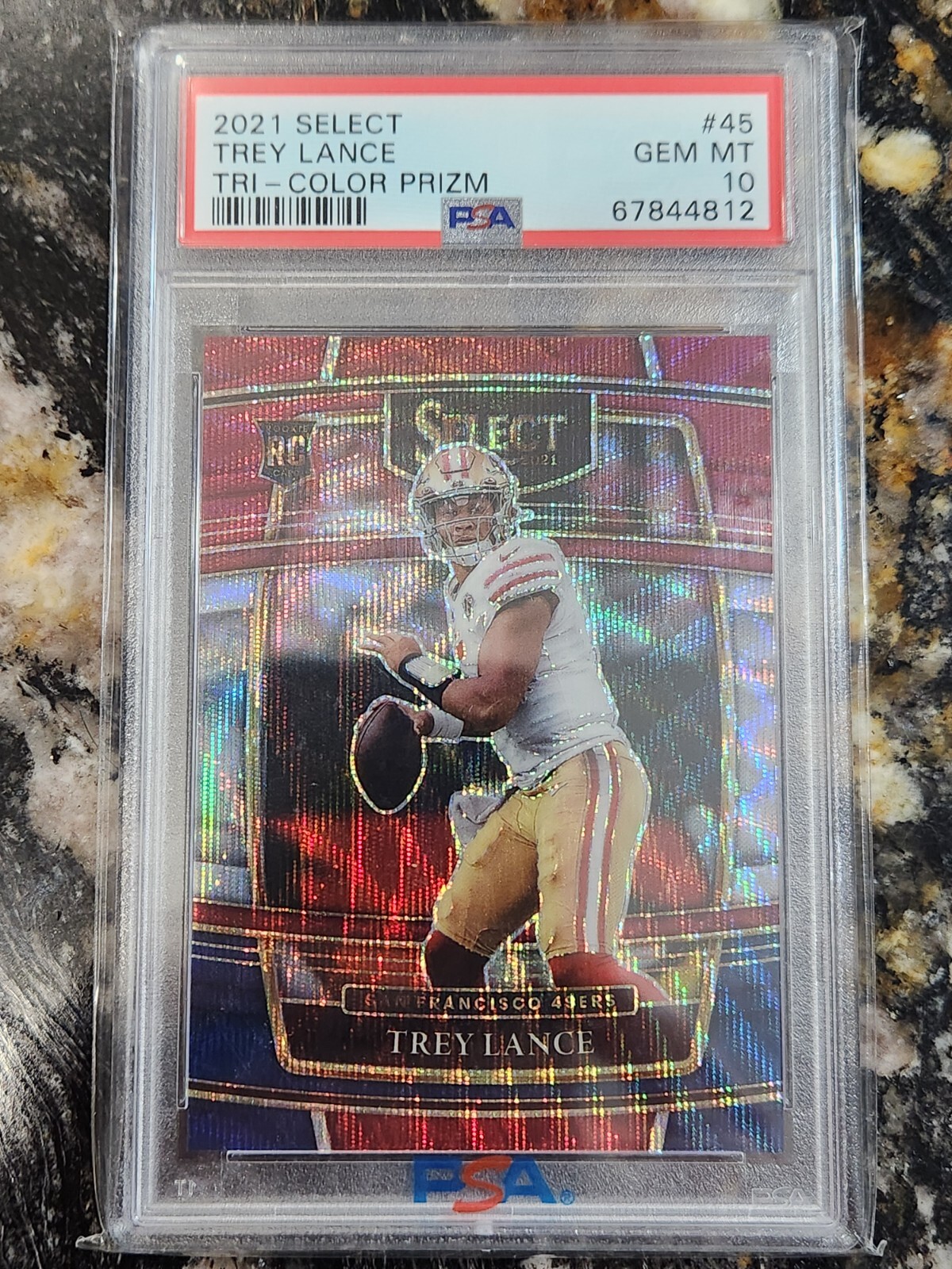 2021 Trey Lance RC #45 Select Tri-color Prizm Psa 10 Gem Mint #238/249!!!