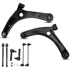 8 Piece Kit Lower Control Arm Ball Joint Inner Outer Tie Rod Sway Bar Link
