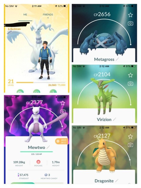 Buy Pokemon Go Account Mewtwo