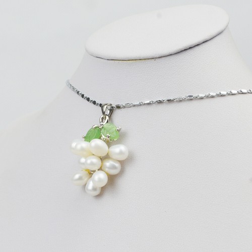 Handmade Pearls Long Chain Necklace Pendant Jewelry Accessory for Women Party - 第 7/18 張圖片